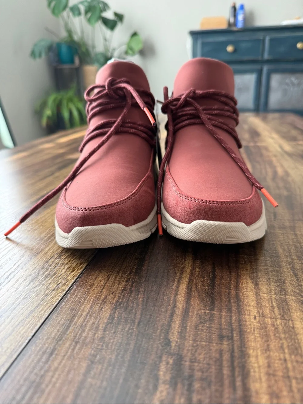 Ryka Women's Ankle Booties in Burgundy with Cream Soles